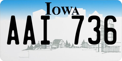 IA license plate AAI736