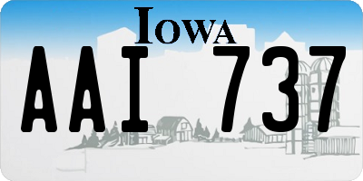 IA license plate AAI737