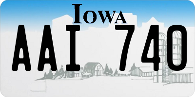 IA license plate AAI740