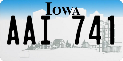 IA license plate AAI741