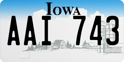 IA license plate AAI743