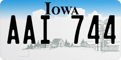 IA license plate AAI744