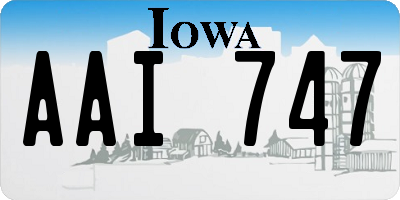 IA license plate AAI747