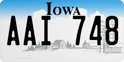 IA license plate AAI748