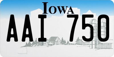 IA license plate AAI750