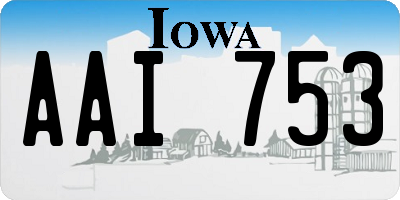 IA license plate AAI753