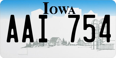 IA license plate AAI754