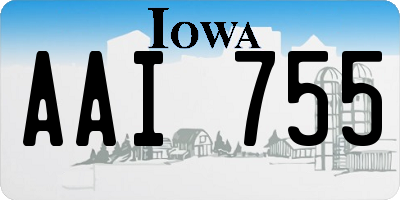 IA license plate AAI755