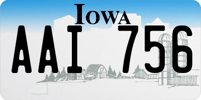 IA license plate AAI756