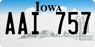 IA license plate AAI757