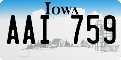 IA license plate AAI759