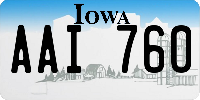 IA license plate AAI760