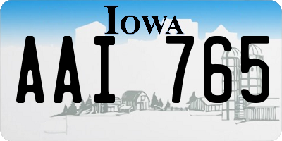 IA license plate AAI765