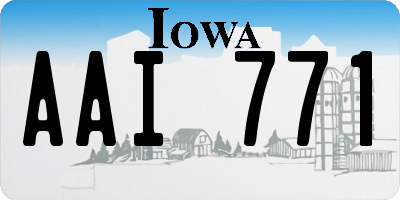 IA license plate AAI771