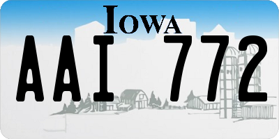 IA license plate AAI772