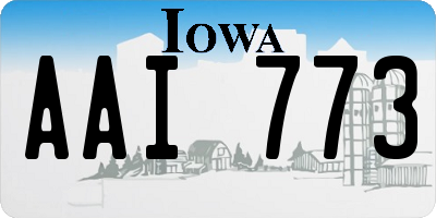 IA license plate AAI773