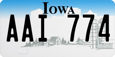 IA license plate AAI774