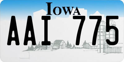 IA license plate AAI775