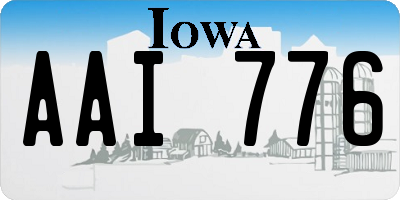 IA license plate AAI776