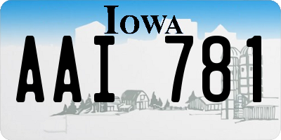 IA license plate AAI781