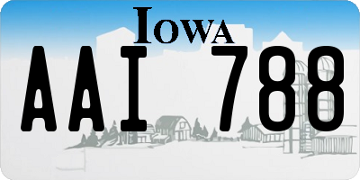 IA license plate AAI788