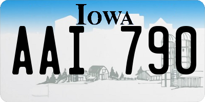 IA license plate AAI790