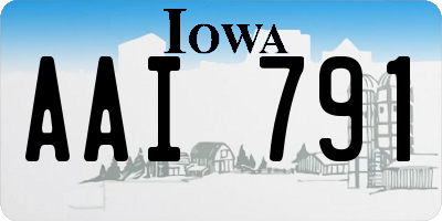 IA license plate AAI791