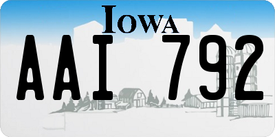 IA license plate AAI792