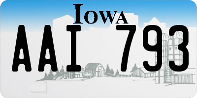 IA license plate AAI793