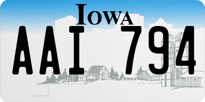 IA license plate AAI794