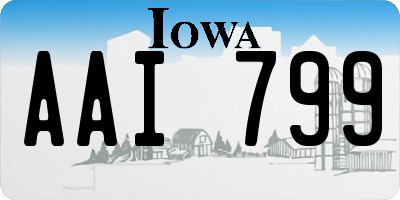 IA license plate AAI799