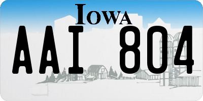 IA license plate AAI804