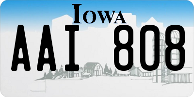 IA license plate AAI808