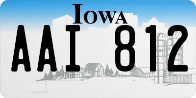 IA license plate AAI812