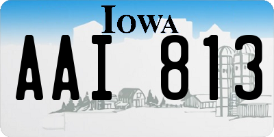 IA license plate AAI813