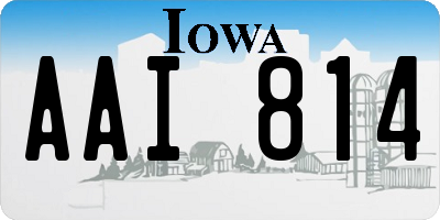 IA license plate AAI814