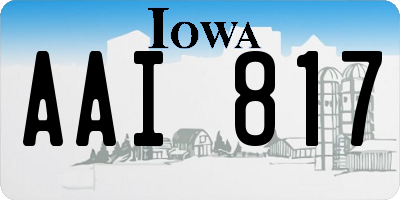 IA license plate AAI817