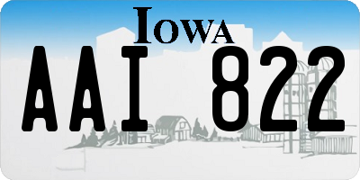 IA license plate AAI822