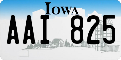 IA license plate AAI825