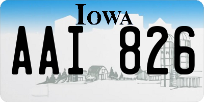 IA license plate AAI826