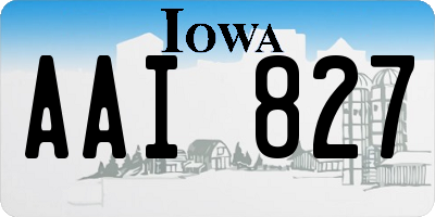 IA license plate AAI827