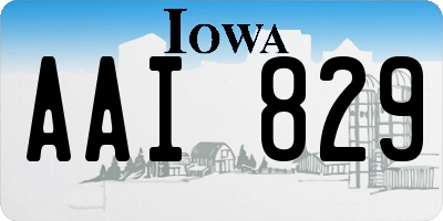 IA license plate AAI829