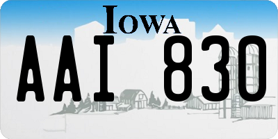 IA license plate AAI830