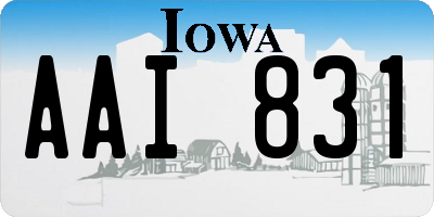 IA license plate AAI831