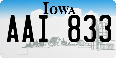 IA license plate AAI833