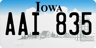 IA license plate AAI835