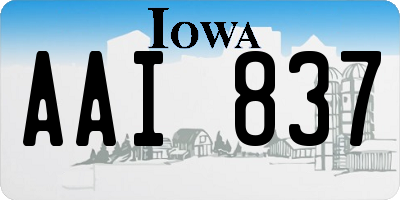 IA license plate AAI837