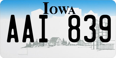 IA license plate AAI839