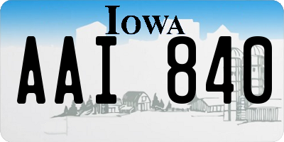 IA license plate AAI840