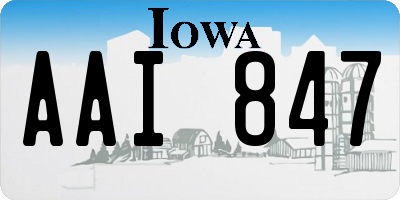 IA license plate AAI847